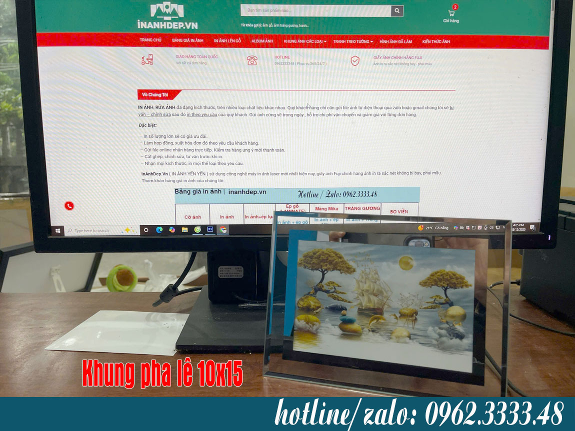 ảnh 10x15 kèm khung ảnh