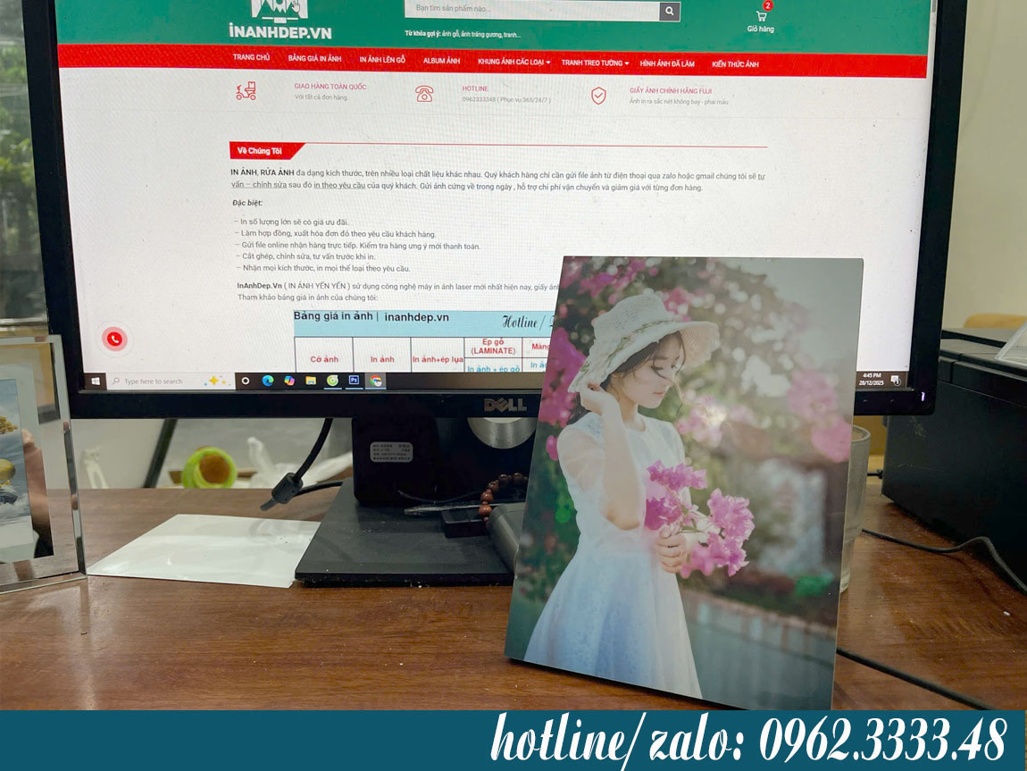 in ảnh 13x18 để bàn