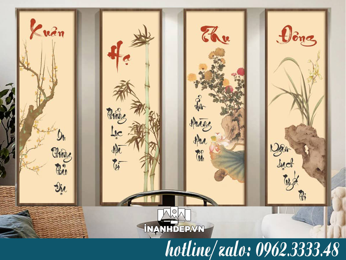 tranh thư pháp treo tường